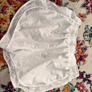 White Nike athletic shorts